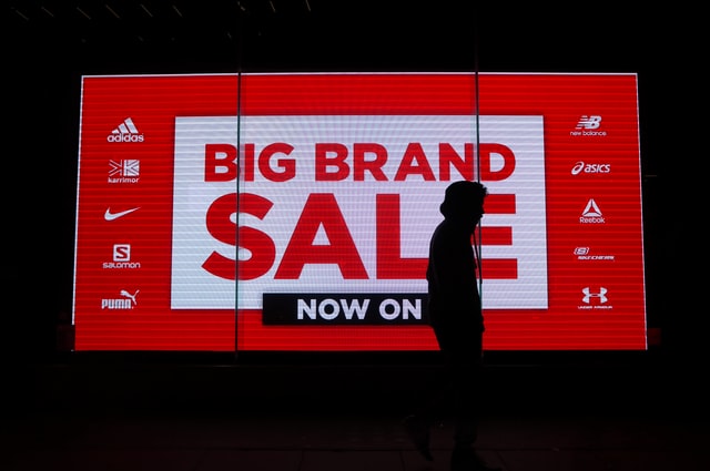 a bill board advertising big brand